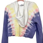 Wildfox  Hadley Hoodie Edelweiss Wash Tie-Dye Cropped  Sweatshirt Photo 4