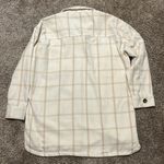 Serra  Women’s Cream Colored Button Down Plaid Shacket‎ Size Large Photo 1