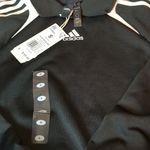 Adidas  black white express cropped polo sweatshirt size small Photo 1
