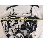 AQUA  Black White Floral Print Midi Dress‎ Sleeveless Women's Size XL Photo 8