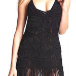 Victoria's Secret  Macrame‎ Fringe Beach Sexy Swim Cover Up Beach Top Dress Small Photo 0