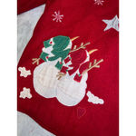 Women's VINTAGE WOOL blend Red Christmas Cardigan M Size M Photo 4