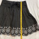 Tracy Evans 13 Vintage 90’s  Embroidered Floral Goth Polka Dot Pleated Skirt 7 Photo 3