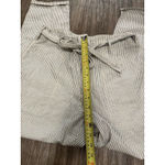 American Eagle  Striped Tie Waist Straight Leg Pants Ivory Blue Size‎ 10 Photo 6