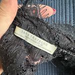 ZARA High Mock Neck Black Lace Zip Top Photo 5