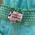 Pinkies Palace Vintage Y2K Terrycloth Wide Leg Pants Baby Blue Green Ruched (L) Size L Photo 4