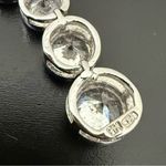 925 Sterling Silver Clear CZ Cubic Zirconia Graduated Drop Pendant Necklace 6g. Photo 15