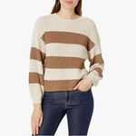 Cupcakes & Cashmere Striped Rimes Sweater Brown Size XL Photo 1