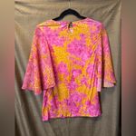 Ted Baker  Lilanya Metropolis Printed Flutter Sleeve Blouse Pink Orange Size 1 Photo 4