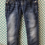 Miss Me Dark Blue Ankle Jeans signature cuffed capri size 24 women Photo 0