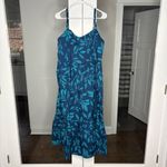 J.Crew NWT  Factory Poplin Corset Midi Dress Seaport Blue Cenote Photo 1
