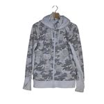Athleta Women's M Triumph Zip Front Hoodie in Gypsum Camo Photo 1