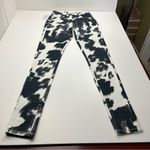  WeWoreWhat Cow Print Black White Stiletto Slit Jeans 26 NEW‎ *FLAWS Photo 0