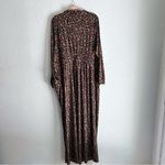 Torrid Studio Knit Floral Wide Leg Jumpsuit Sz 3 Long Sleeve Button Front Photo 6