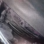 Michael Kors Tina Crossbody Bag Leather Calf Hair Black Leopard Convertible Photo 6