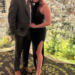 Norma Kamali  Halter Turtle Side Slit Gown in Pewter Photo 2