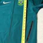 Nike Brazil Soccer Training Jacket Womens XS Teal Zip Up Football Brasil Warm Up Photo 6
