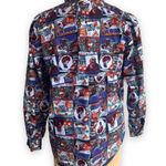 Vintage Mine & Bills Outfitters Shirt Western Button Up Retro Orange Crate Art Size L Photo 4