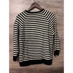 Gap  Sweater Size XL Stripped Black White Lamb Wool NEW Crew neck Preppy Photo 3