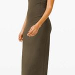 Lululemon NWT  All Aligned Midi Dress Dark Olive
Size 6 Photo 0