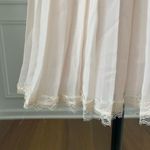 Victoria's Secret Victoria’s Secret Cream Ivory Satin Slip Dress Pleated Skirt Dk Grey Rhinestone Photo 6