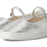 Keds  Square Toe Mary‎ Jane Sneaker in Silver Metallic Leather Size 7.5 Photo 0