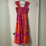 J. Marie The Maui Ruffle Strap Midi Dress Size L Pink Size L Photo 9
