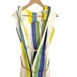 Vintage Stacy Ames 1960s Striped Sleeveless Belted Knee Photo 2