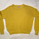 Urban Outfitters  Yellow crew neck knit sweater, cotton‎ blend, size Small Photo 0