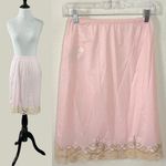 Vintage 60s Aristocraft Deadstock Coquette Dainty Light Pink Slip Skirt Medium Photo 0