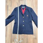 Tommy Hilfiger 100% Wool Blazer Navy Gold Buttons Crest Patch Women's 4 Photo 6