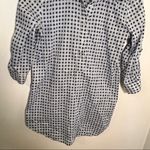 New York & Co. Popover Tunic Top White Navy Geometric S Photo 3