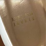 Stuart Weitzman  luxury brand white leather heels with peekaboo design! Photo 7