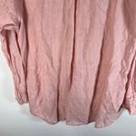 J Jill Love Linen Button Up Shirt Pink Long Sleeve Tall Medium beach boho Photo 8