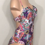 Kenneth Cole paisley tummy control swimsuit. Orange Photo 0