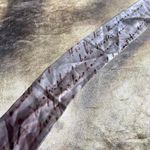 Poetry Gray Silver  Print Skinny Silk Scarf Photo 3