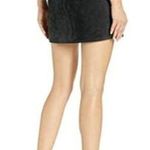 BLANK NYC  Women's Black Alder Suede Leather Zip Front Pocketed Mini Skirt Size 29 Photo 1