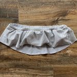 Xhilaration  Pinstripe Ruffle Top Strapless Bikini Top Size Medium Photo 6