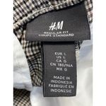 H&M  Cream Plaid Checkered High Rise Drawstring Skinny Ankle Trousers Pants Sz L Photo 3