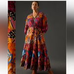 Farm Rio Anthropologie  Button-Front Maxi Dress Size Medium Photo 6