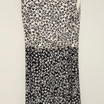 Ralph Lauren Lauren Sleeveless Gathered Polkadot Print dress Black Off-White 12 Photo 0