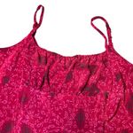 Jonathan Martin Vintage Y2K Babydoll Dress Womens 7 Red Floral Spaghetti Strap Photo 3
