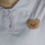 Cute Purple Teddy Bear Crop Top Size XS Photo 3