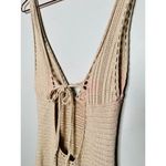 RONNY KOBO Beige Knit Crochet V Photo 10