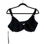 MiracleSuit NWT  Solid Plunge Bikini Top in Black - Size 36DD Photo 3