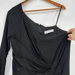 IEENA for MAC DUGGAL Formal Evening Gown Womens 16 One Sleeve Long Dress Holiday Black Photo 5