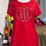 Tommy Hilfiger 2000s cyber y2k bedazzled rhinestone bling tee Photo 2