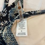 Shade & Shore  Snakeskin Bikini Top - Blue and Black Photo 2