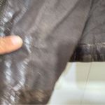 ALLSAINTS  Spitalfields Brown Leather Moto Jacket Size 2 Photo 8