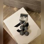 EXPRESS FREE with bundle! NWT black and white threaded drop dangle earrings Photo 3